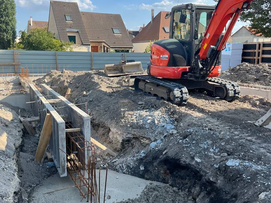 Chantier du groupe scolaire de Deuil-la-Barre (95) — vue 2