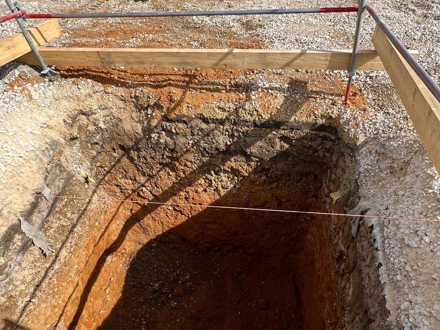 Chantier du bâtiment vestiaires du Camp des Loges (78) — vue 3